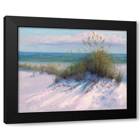 Ocean Breeze View Black Modern Wood Framed Art Print by McGannon, Jill Schultz