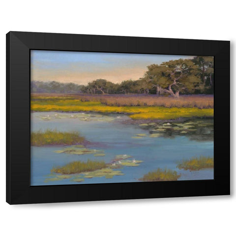Waterlily Bay Black Modern Wood Framed Art Print with Double Matting by McGannon, Jill Schultz