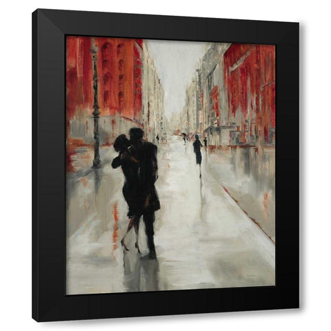 City Romance Black Modern Wood Framed Art Print with Double Matting by Lehman, Laurel