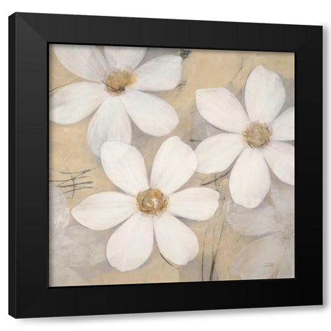 Modern Pale Blossoms Black Modern Wood Framed Art Print by Stoyanov, Ivo