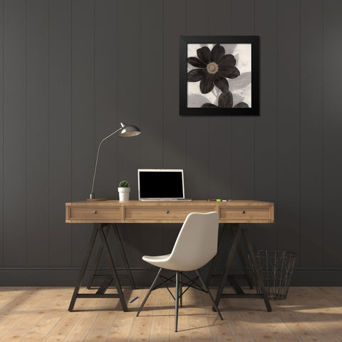 Midnight Bloom Black Modern Wood Framed Art Print by Stoyanov, Ivo