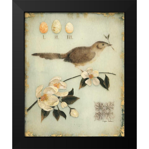 Blossom Recollection Black Modern Wood Framed Art Print by Regina Andrew Design