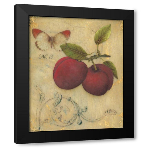 Plum Recollection Black Modern Wood Framed Art Print with Double Matting by Regina Andrew Design
