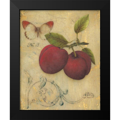 Plum Recollection Black Modern Wood Framed Art Print by Regina Andrew Design