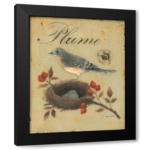 Rosehip Recollection  Black Modern Wood Framed Art Print with Double Matting by Regina Andrew Design