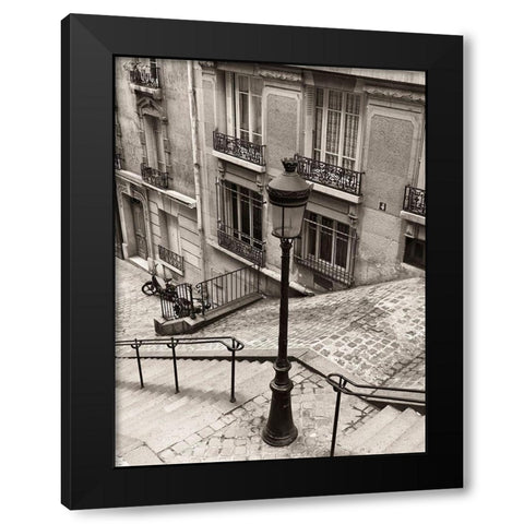 Quatre, Montmartre Black Modern Wood Framed Art Print by Vandenack