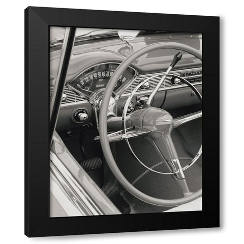 At The Wheel Black Modern Wood Framed Art Print by Vandenack