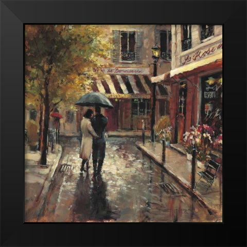 Romantic Stroll Black Modern Wood Framed Art Print by Heighton, Brent