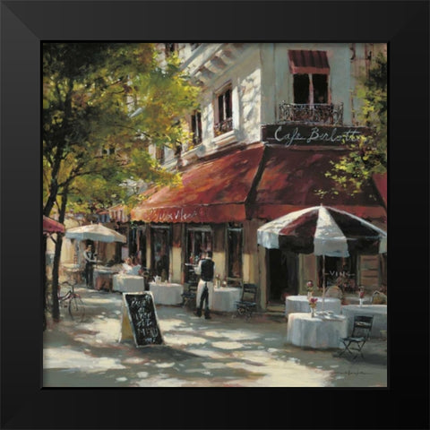 Cafe Berlotti Black Modern Wood Framed Art Print by Heighton, Brent