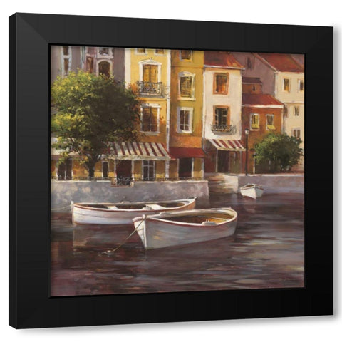 Mediterranean Dawn II Black Modern Wood Framed Art Print by Heighton, Brent