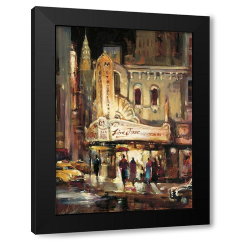 Metropolitan Jazz Black Modern Wood Framed Art Print with Double Matting by Heighton, Brent