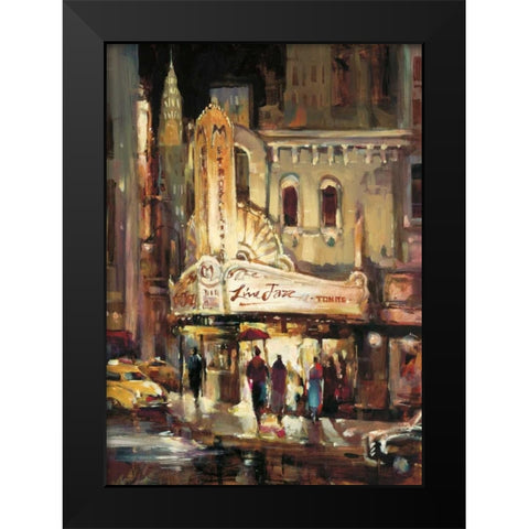 Metropolitan Jazz Black Modern Wood Framed Art Print by Heighton, Brent