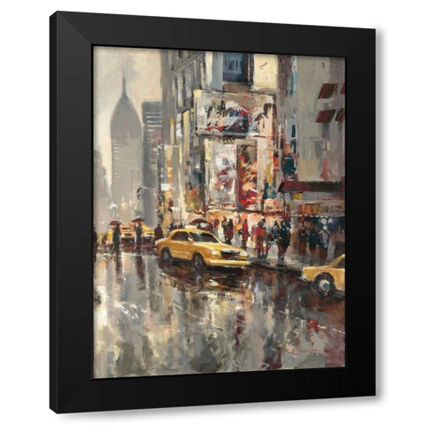 Urban Scene Black Modern Wood Framed Art Print with Double Matting by Heighton, Brent