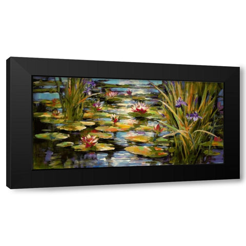 Water Iris Black Modern Wood Framed Art Print by Heighton, Brent