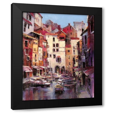 Mediterranean Seaside Holiday 1 Black Modern Wood Framed Art Print with Double Matting by Heighton, Brent