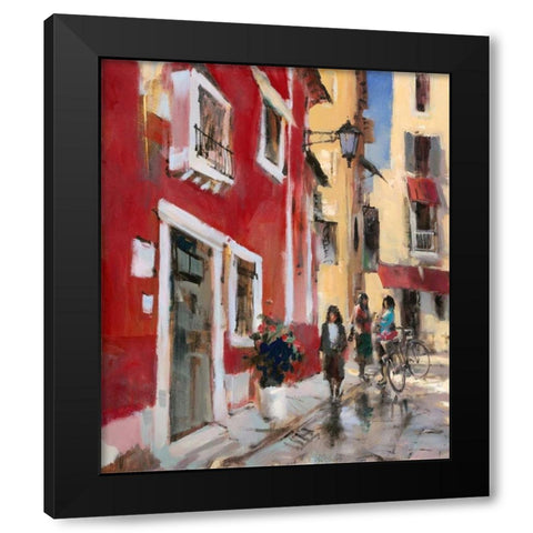 Buon Giorno Black Modern Wood Framed Art Print by Heighton, Brent