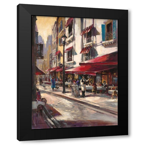 Cafe Toulouse Black Modern Wood Framed Art Print by Heighton, Brent