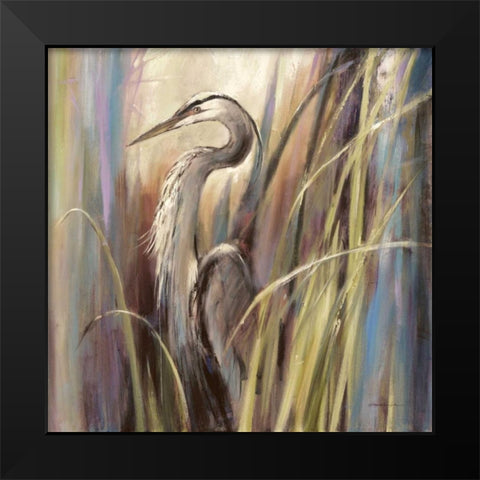 Coastal Heron Black Modern Wood Framed Art Print by Heighton, Brent