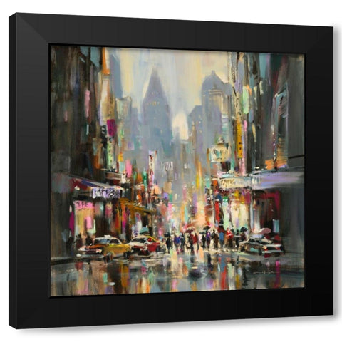 City Street Sensation Black Modern Wood Framed Art Print by Heighton, Brent