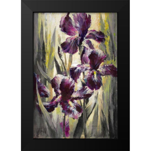 Ambient Iris 1 Black Modern Wood Framed Art Print by Heighton, Brent