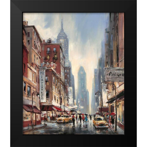 Eighth Avenue Black Modern Wood Framed Art Print by Heighton, Brent