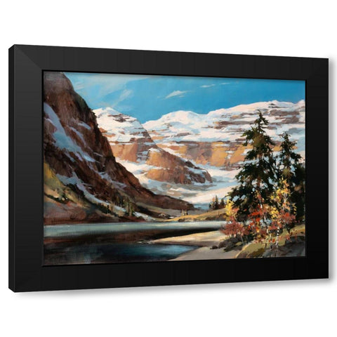 Mountain View Black Modern Wood Framed Art Print by Heighton, Brent