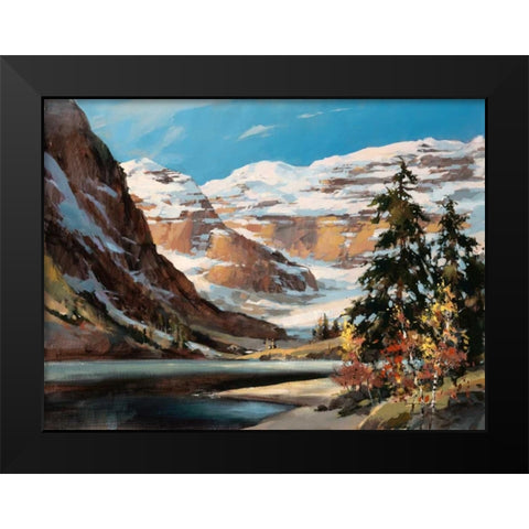 Mountain View Black Modern Wood Framed Art Print by Heighton, Brent