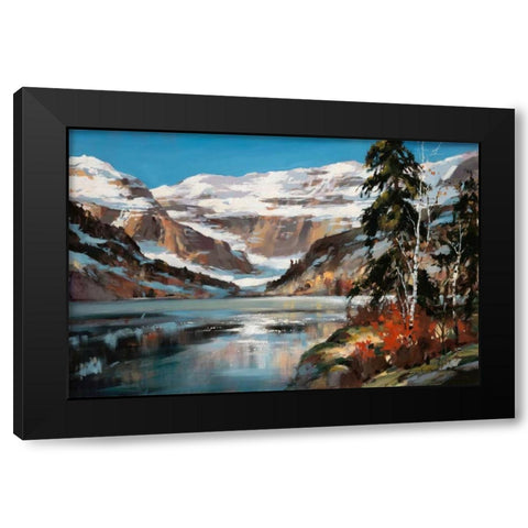 Lake View Black Modern Wood Framed Art Print by Heighton, Brent