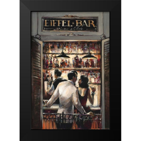 Eiffel Bar Black Modern Wood Framed Art Print by Heighton, Brent