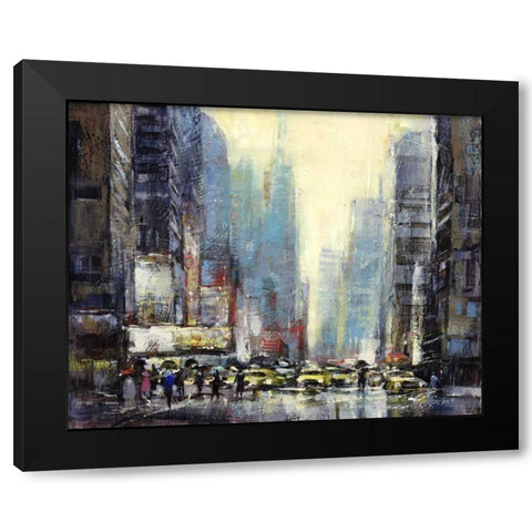 Street Level Black Modern Wood Framed Art Print by Heighton, Brent