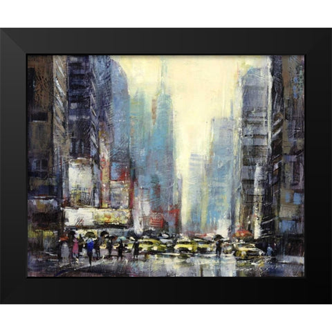 Street Level Black Modern Wood Framed Art Print by Heighton, Brent