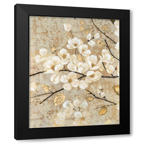 Illuminated Branches Black Modern Wood Framed Art Print with Double Matting by Theodosiou, Matina