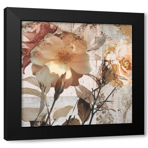 Blooming Days Black Modern Wood Framed Art Print with Double Matting by Theodosiou, Matina