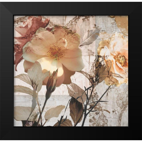 Blooming Days Black Modern Wood Framed Art Print by Theodosiou, Matina
