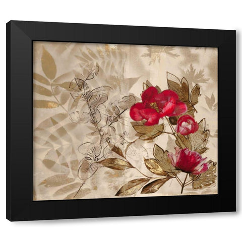 Poetry In The Garden 2 Black Modern Wood Framed Art Print with Double Matting by Theodosiou, Matina
