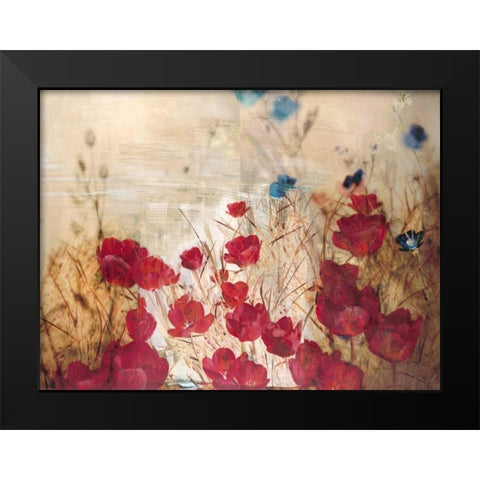 Tulip Garden Black Modern Wood Framed Art Print by Theodosiou, Matina