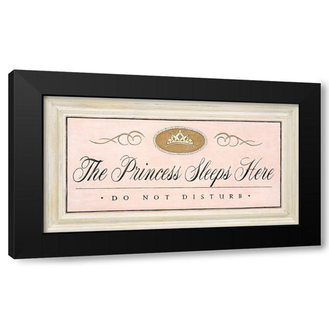 The Princess Sleeps Black Modern Wood Framed Art Print by Staehling, Angela