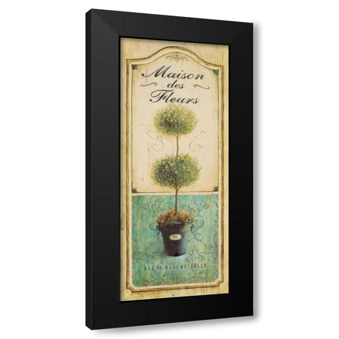 Maison Topiary  Black Modern Wood Framed Art Print by Staehling, Angela