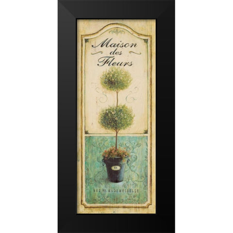 Maison Topiary  Black Modern Wood Framed Art Print by Staehling, Angela