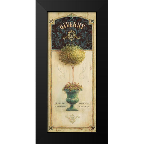 Giverny Topiary  Black Modern Wood Framed Art Print by Staehling, Angela