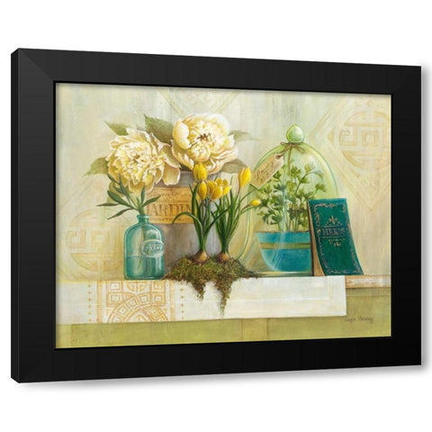 French Herbs Black Modern Wood Framed Art Print by Staehling, Angela