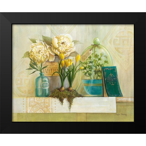 French Herbs Black Modern Wood Framed Art Print by Staehling, Angela