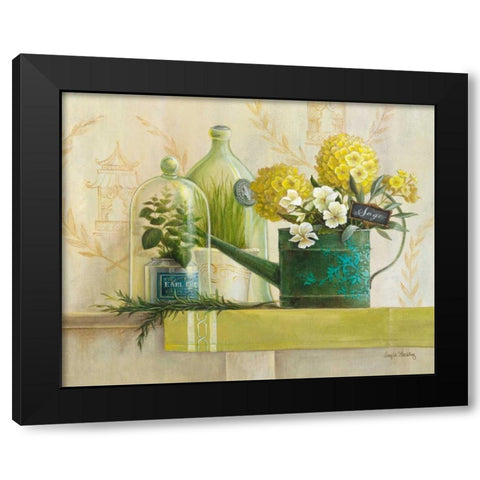 English Sage Black Modern Wood Framed Art Print with Double Matting by Staehling, Angela
