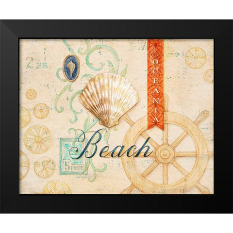 Beach Oceania  Black Modern Wood Framed Art Print by Staehling, Angela