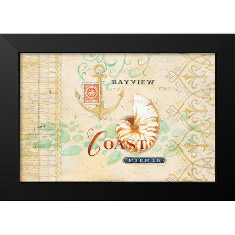 Bayview Coast Black Modern Wood Framed Art Print by Staehling, Angela