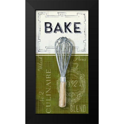 Gourmet Baking Black Modern Wood Framed Art Print by Staehling, Angela