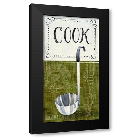 Gourmet Cooking Black Modern Wood Framed Art Print with Double Matting by Staehling, Angela