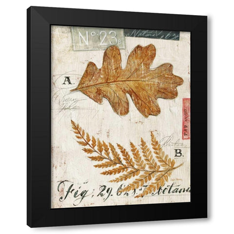 Natures Leaves Black Modern Wood Framed Art Print by Staehling, Angela