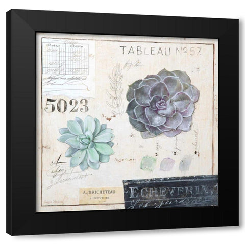 Echeveria-Sketchbook Black Modern Wood Framed Art Print by Staehling, Angela