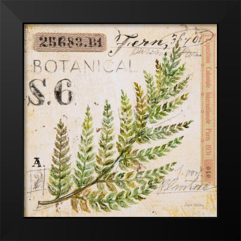 Fern Leaf-Sketchbook Black Modern Wood Framed Art Print by Staehling, Angela